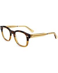 Calvin Klein - Tortoiseshell-Effect Square-Frame Glasses - Lyst