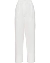Brunello Cucinelli - Tapered Cropped Trousers - Lyst