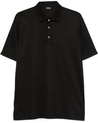 ZEGNA - Buttoned Wool Polo Shirt - Lyst