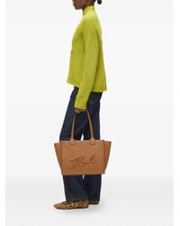 Karl Lagerfeld - Borsa Tote K/Skuare Media Zigrinata - Lyst