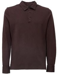 Zanone - Long-Sleeve Button-Cuff Polo Shirt - Lyst