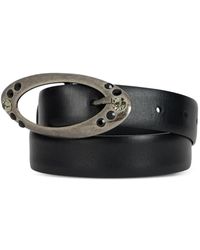 Alberta Ferretti - Crystal-Embellished Oval-Buckle Belt - Lyst