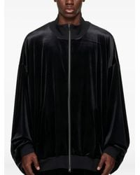 Fumito Ganryu - Zip-Up Velvet Bomber Jacket - Lyst