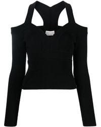 McQueen - Top De Punto Con Hombros Descubiertos - Lyst