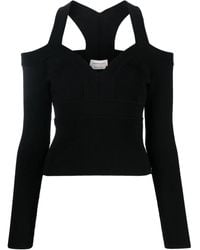 McQueen - オープンショルダー ニットトップ - Lyst