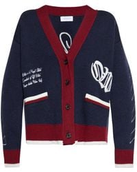 Off-White c/o Virgil Abloh - Varsity ジャカード カーディガン - Lyst