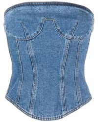 Magda Butrym - Strapless Corset Mini Top - Lyst