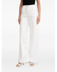 Guess - Bellagio Logo-Patch Wide-Leg Jeans - Lyst