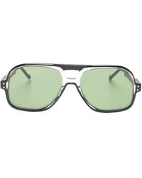 Lesca - Lotus Pilot-Frame Sunglasses - Lyst