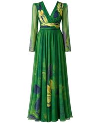 Charo Ruiz - Abito Floral-Print Pleated Maxi Dress - Lyst
