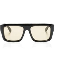 Gucci - Logo-Engraved Rectangle-Frame Sunglasses - Lyst
