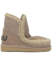Mou - Bottines À Logo Et Bords Pailletés - Lyst