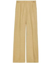 Gabriela Hearst - Buckle-Detail Pleated Trousers - Lyst