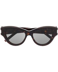 Saint Laurent - Tortoise-shell Cat-eye Sunglasses - Lyst