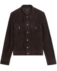 Zadig & Voltaire - Bases Button-Fastening Suede Jacket - Lyst