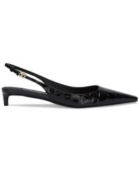 Dolce & Gabbana - Croco Print Leather Slingback Pumps - Lyst