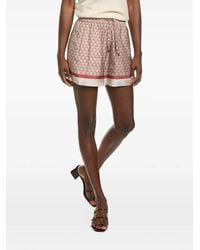 Brunello Cucinelli - Short En Soie À Imprimé Géométrique - Lyst
