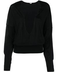 Saint Laurent - V-neck Sweater - Women's - Spandex/elastane/fabric - Lyst