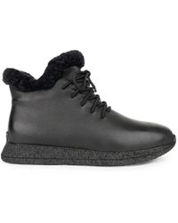 Linda Baumann - Shearling-Trim Lace-Up Sneakers - Lyst