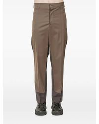 MM6 by Maison Margiela - Two-Tone Wool Trousers - Lyst