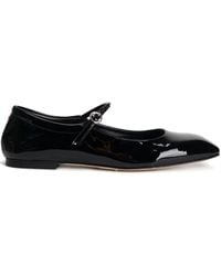 Aeyde - Leather Buckle-fastening Ballet Flats - Lyst