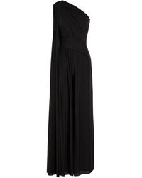 Talbot Runhof - Drapierter One-Shoulder-Jumpsuit - Lyst