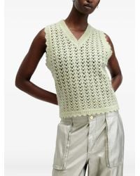 AllSaints - Top Vivian sin mangas de punto flojo - Lyst
