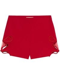 Blumarine - Intarsia-Embroidered Mini Shorts - Lyst