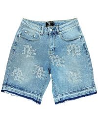 Mixed Emotions - Me Rhinestone-Embellished Denim Shorts - Lyst