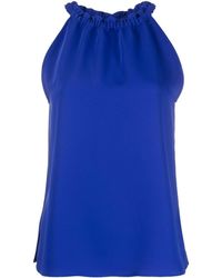 P.A.R.O.S.H. - Ruched Sleeveless Blouse - Lyst