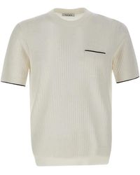 Kangra - T-Shirt Côtelé En Maille Fine - Lyst