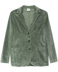 19.61 MILANO - Corduroy Single-Breasted Coat - Lyst