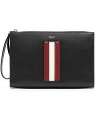 Bally - Mythos Panel-Detail Leather Clutch Bag - Lyst