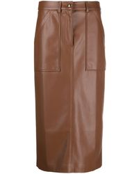 Semicouture - Faux-leather Pencil Skirt - Lyst