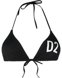 DSquared² - Be Icon Triangle Bikini Top - Lyst