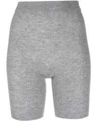Laneus - High-waisted Cashmere Cycle Shorts - Lyst