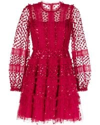 Needle & Thread - Sequin-embellished A-line Minidress - Lyst