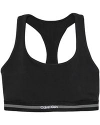 Calvin Klein - Racerback Sport-Bh Met Logoband - Lyst