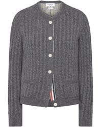 Thom Browne - Cable-Knit Cashmere Cardigan - Lyst