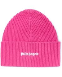 Palm Angels - Bonnet Nervuré À Logo Brodé - Lyst