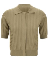 Liu Jo - Rib Knit Short-Sleeve Cardigan - Lyst