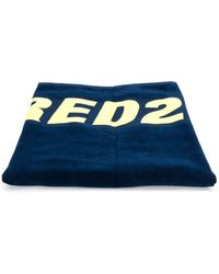 DSquared² Strandtuch mit Logo - Blau