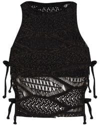 Amir Slama - X Jade Picon Tie-Detail Sleeveless Tank Top - Lyst