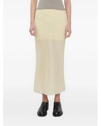 Rier - Bias-Cut Wool-Gauze Midi Skirt - Lyst