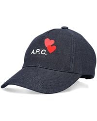 A.P.C. - Eden Blondie Denim Baseball Cap - Lyst
