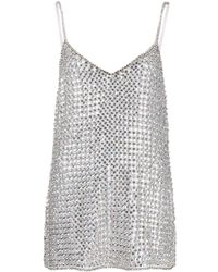 retroféte - Mini-jurk Verfraaid Met Kristallen - Lyst