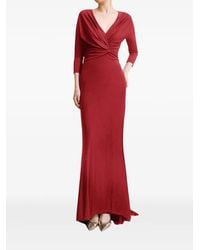 Gemy Maalouf - V-Neck Draped Maxi Dress - Lyst
