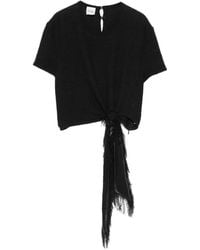 Nanushka - Mariel Ruched-Front Crop Top - Lyst