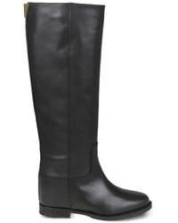 Via Roma 15 - V-Logo Inner Wedge-Heel Knee-High Boots - Lyst