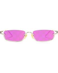 Gucci - Slim Rectangular-Frame Sunglasses - Lyst